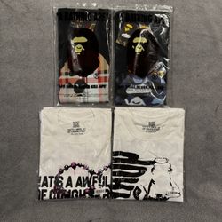 Bape Tee Shirts And Cough Syrup Tee Shirts 
