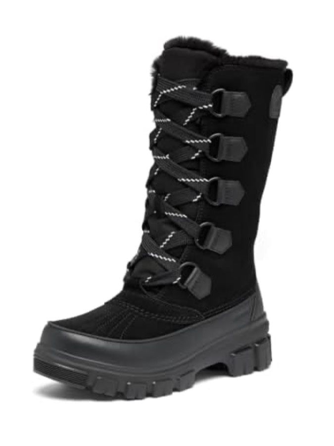 SOREL Women's Tivoli V Tall Waterproof Boots Size 9 Black on black  