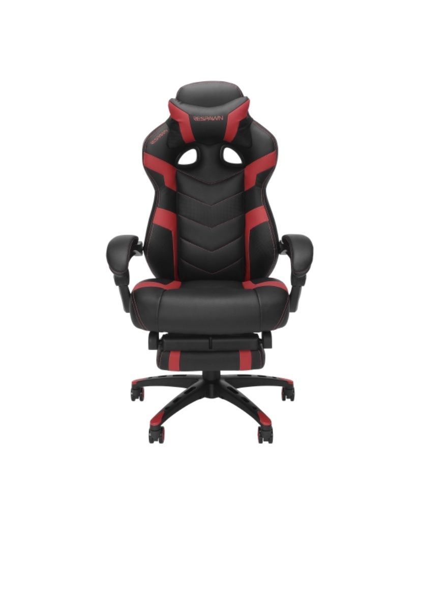 RESPAWN RSP 110 Racing Style Reclining Footrest Gaming Chair Red