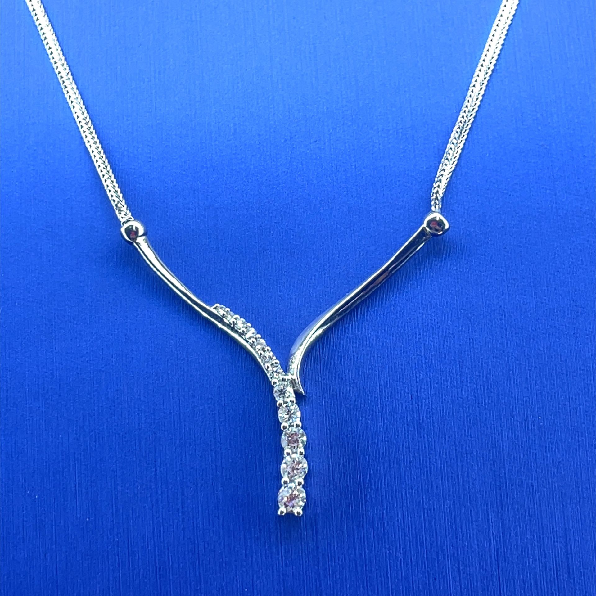 14KT White Gold Diamond Necklace 4.70g .45CTW G-H SI2 I-964