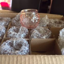 22 Pink Votive Candle Holders 