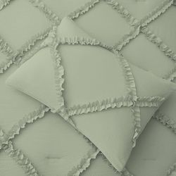 Sea Green Queen Size Comforter And Pillow Set