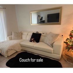 White Leather Sofa