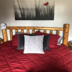 Complete Bedroom Set, Log Wood Cabin Style