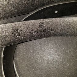 BLACK LEATHER Belt Size 39 Comes With 2 BUCKLES 