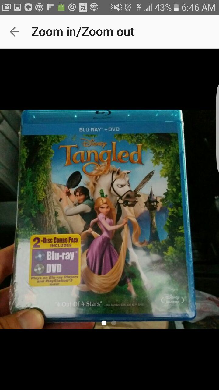 Tangled blu ray dvd combo brand new sealed