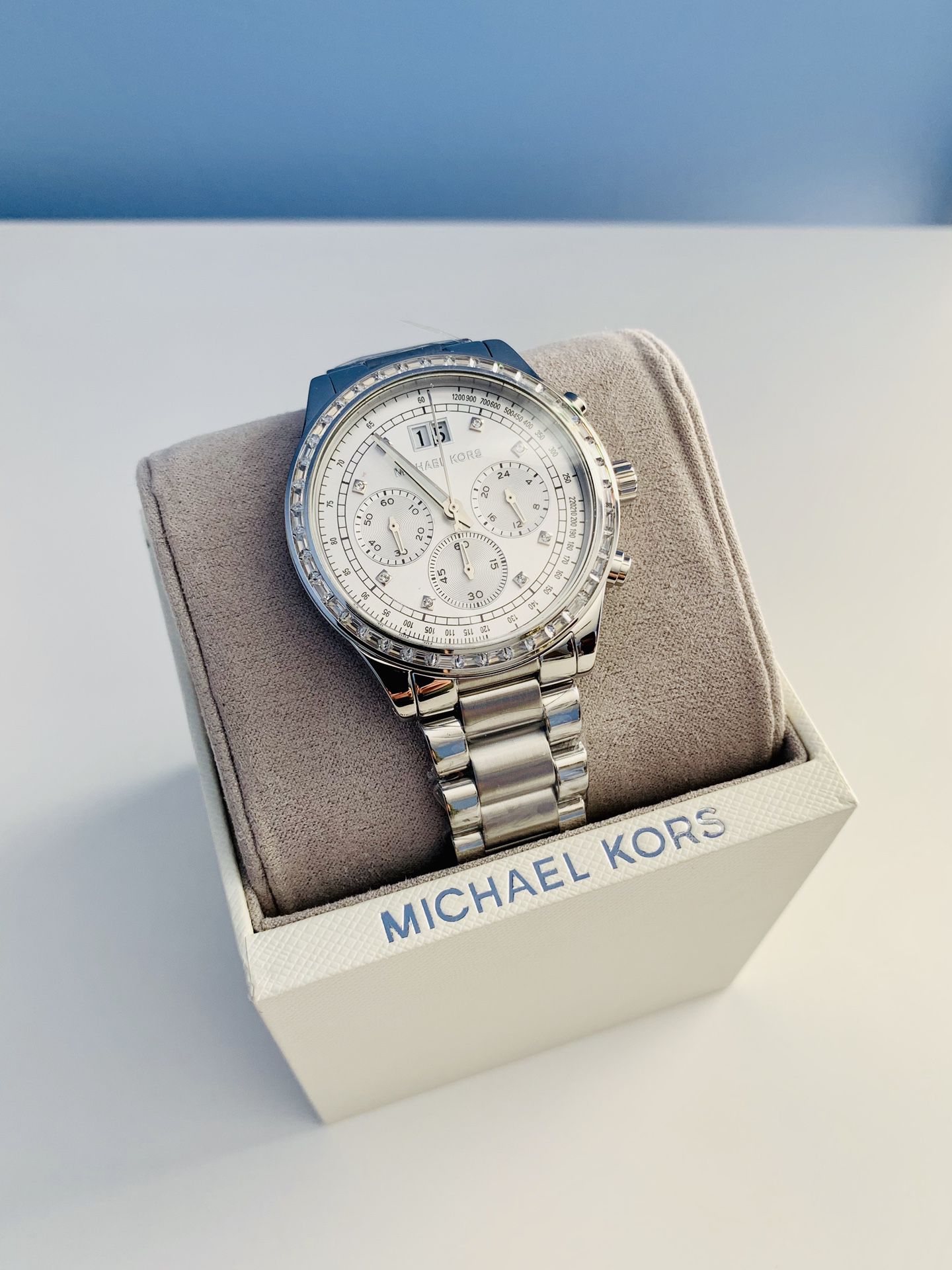Michael Kors Women’s Chronograph Crystal Stainless Steel Watch