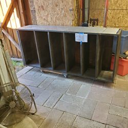 Heavy duty old military shelf unit