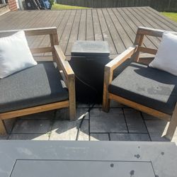 Set Of Three Lounge Outdoor Patio Set 