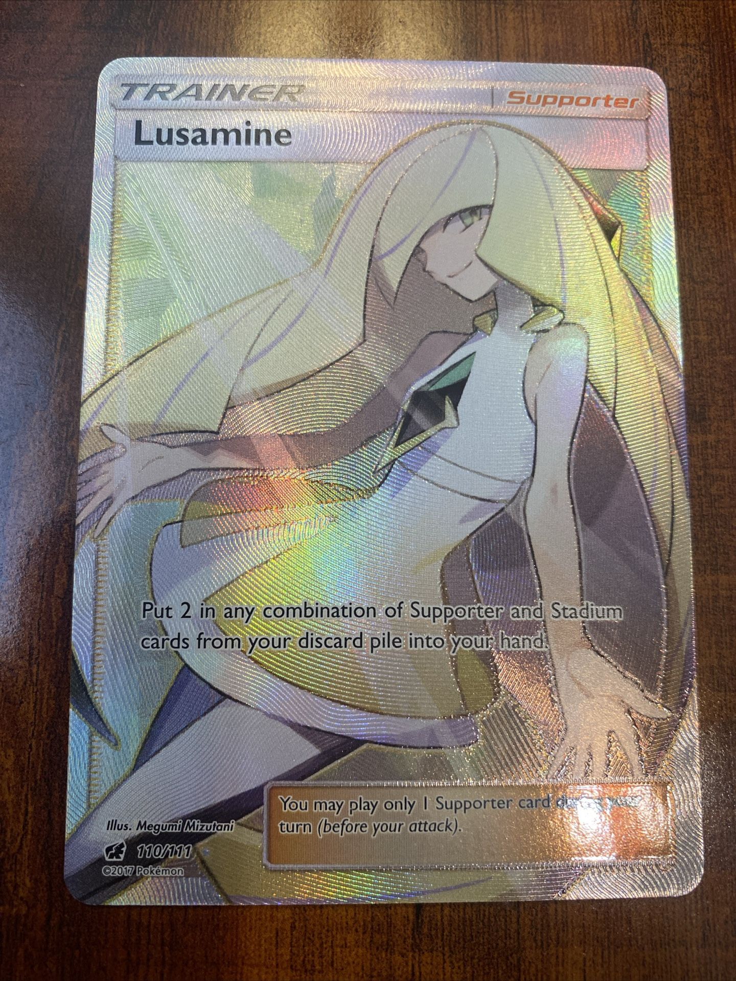 Pokemon Lusamine Full Art Trainer Crimson Invasion 110/111 NM