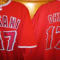 SHOHEI OHTANI MLB ANGELS BASEBALL STADIUM JERSEY SIZE 2XL AND SIZE LARGE ONLY $80 EACH BETTER HURRY