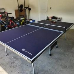 Indoor Official Size Ping Pong Table Set Blue/White