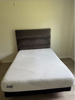 $100 Sealy Mattress, Box and Tommy Hilfiger Headboard
