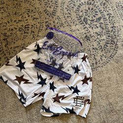 Eric Emanuel White Star Shorts Medium