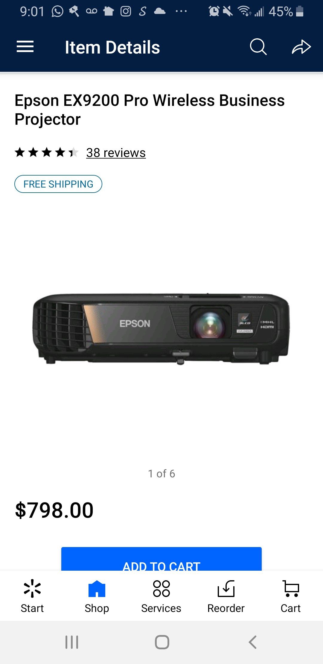 Epson EX9200 projector great condition