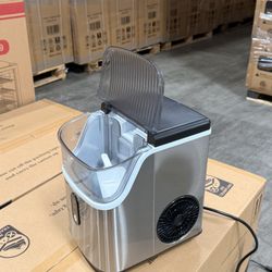 Nugget Ice Makers Countertop, Portable Ice Machine with Crushed Ice, 35lbs/Day, Self-Cleaning, One-Click Operation for Home Use