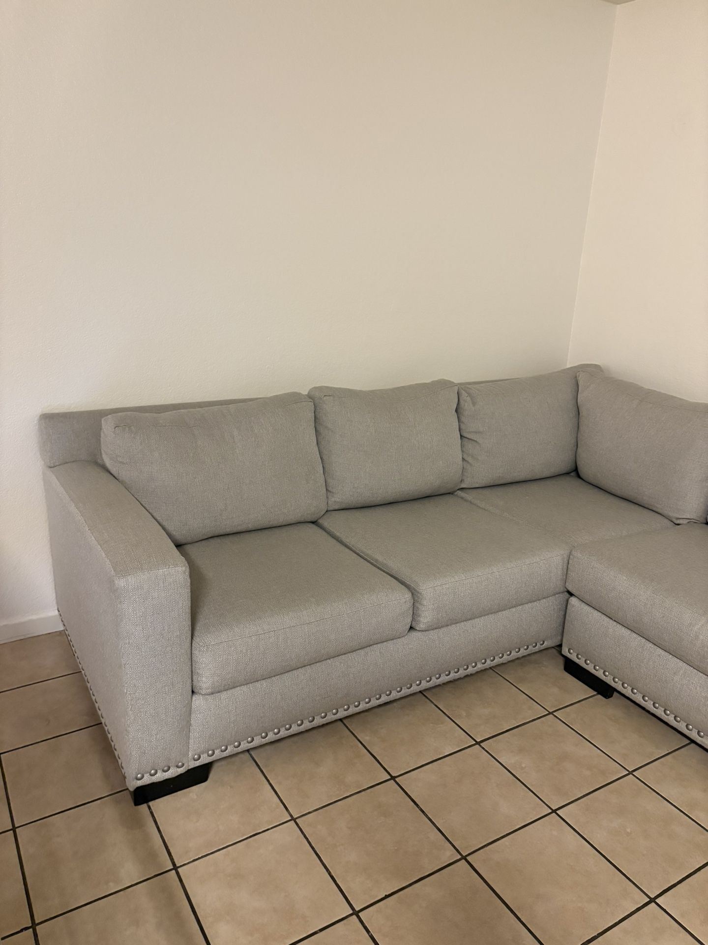 Sectional Couch Light Grey