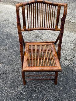 Vintage Bamboo Rattan Accent Chair