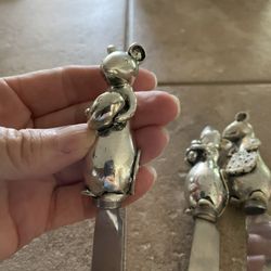 Three Super Sweet Stainless China Mice Cheese Spreaders