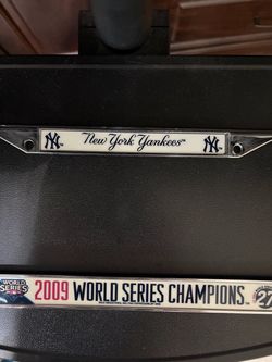 NY Yankees 2009 World Series Champions License Plate Frame