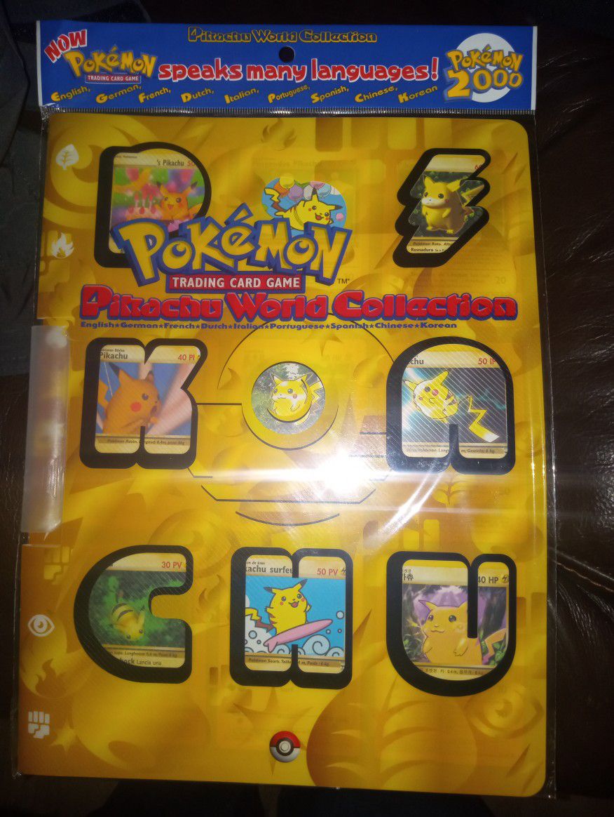 Pokemon Pikachu World Collection 2000 Promo Binder Factory Seale

