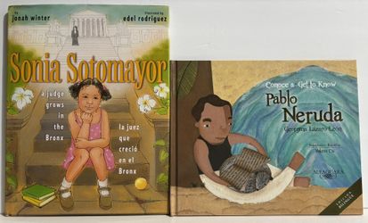 Pablo Neruda and Sonia Sotomayor Bilingual Children's Hardcover Books