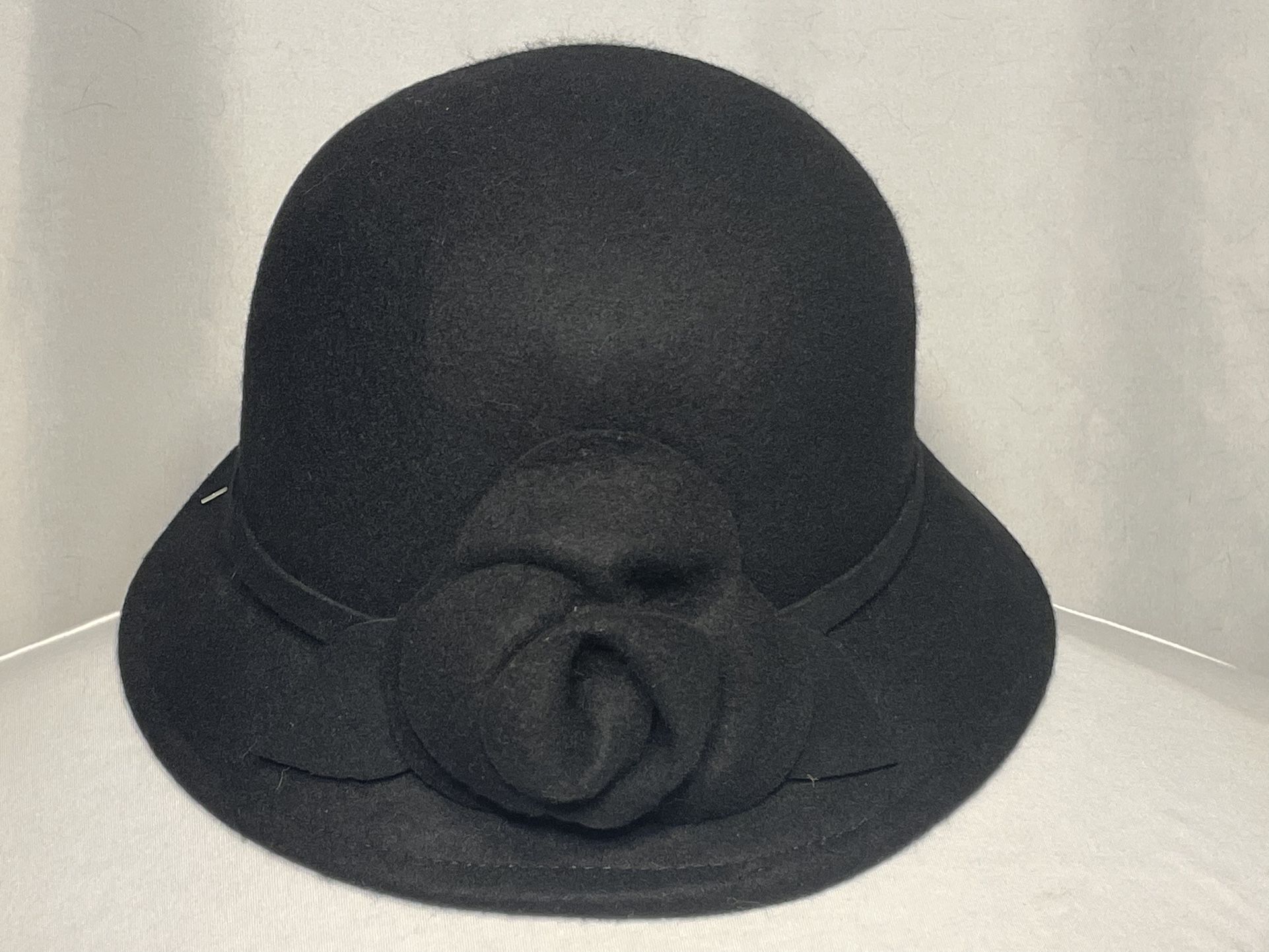 The Pink Palm Tree Black Cloche Hat