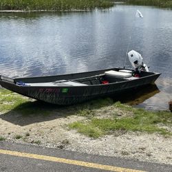 14 Foot Lowe Jon Boat With 2022 Suzuki 15hp