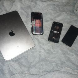 Ipad 11 pro Gen 2.      iphone XR.   two iphone 6. ipad won't charge 1 phone cracked screen 