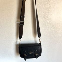 Coach Black Leather Crossbody Purse