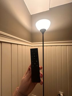Floor Lamp, Remote Control with Stpeless Color Temperatures and Brightness