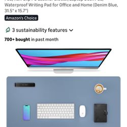 Leather Desk Mat - 31.5in x 15.7in