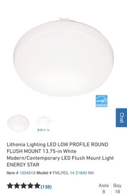 LED Lithonia lighting XL low profile florescent light fixture