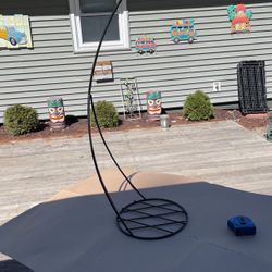 39” High Metal Shepard Hook With Base