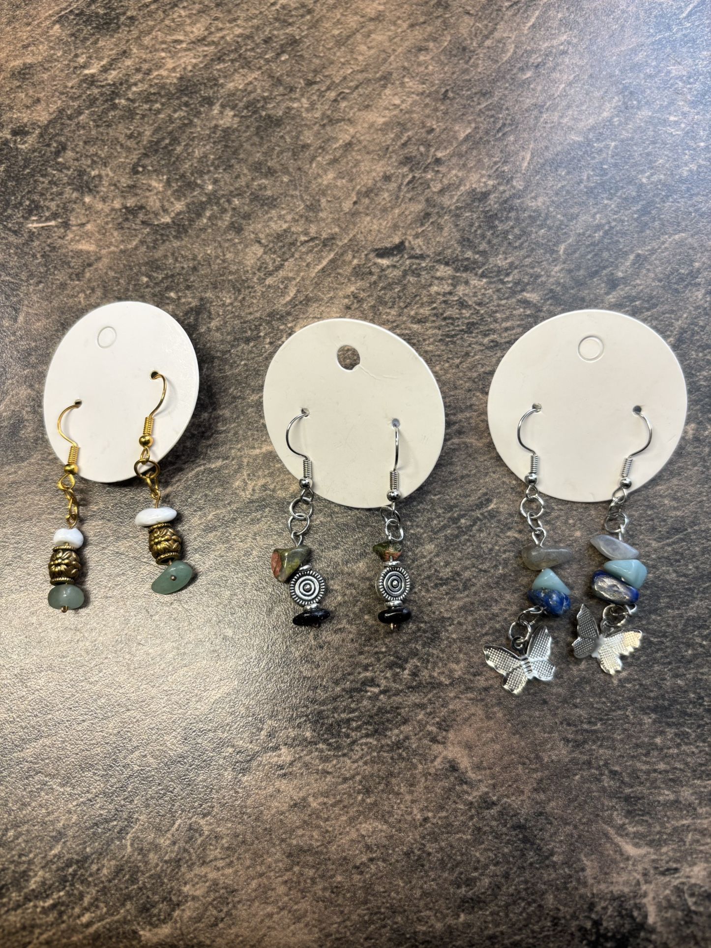 Two Loop Gold And Silver Earrings