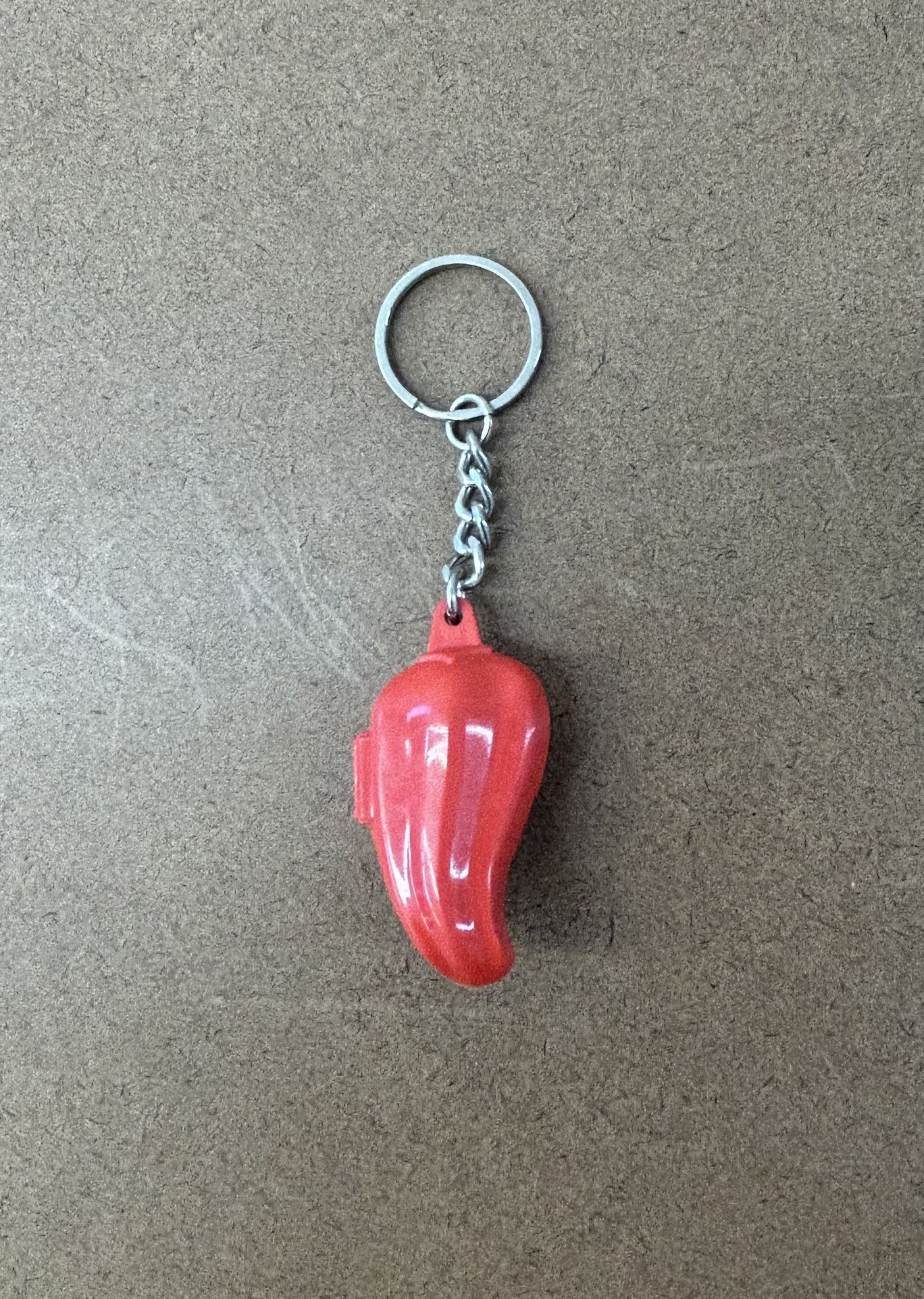 TIUPPERWARE “Red Chili Pepper”  Keeper/Container  KEYCHAIN (unused)