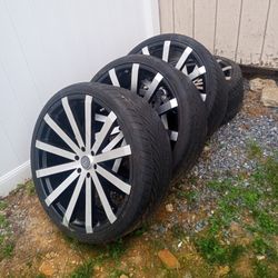 26" Volocity Rim Good Condition 6x139 Tires 80  % Hold Air All 4 Rims