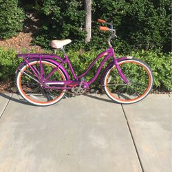 26” Schwinn Del Mar Ladies Lavander Beach Cruiser 