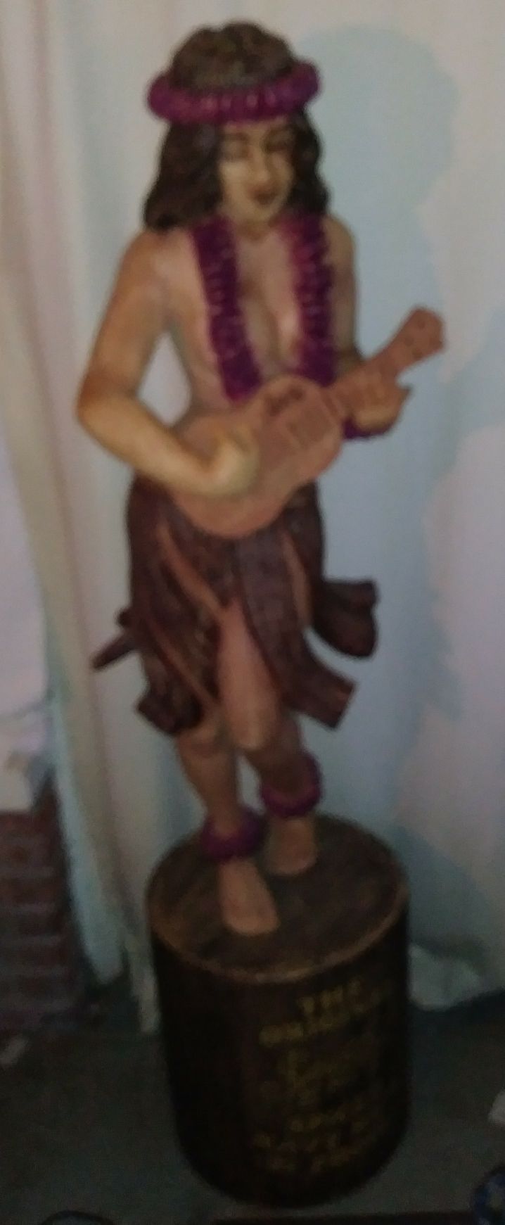 Statue of Sailor Jerry Spiced Rum Hula Girl