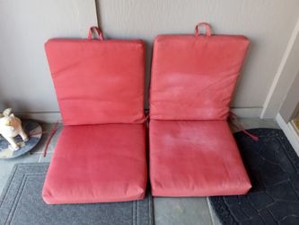 SET OF 2 PATIO CHAIR CUSHIONS
