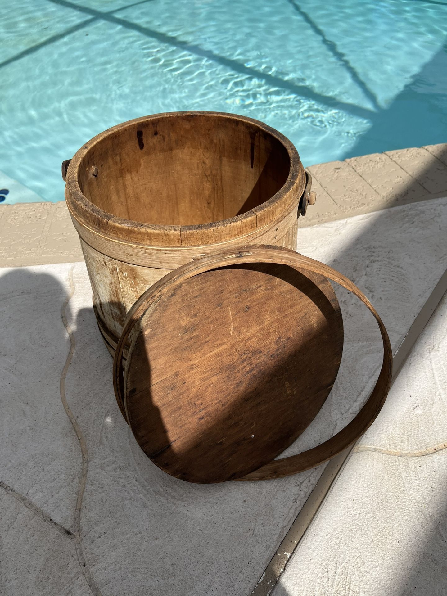 Antique Sugar Bucket Firkin