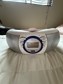 Blue And White Cd Player