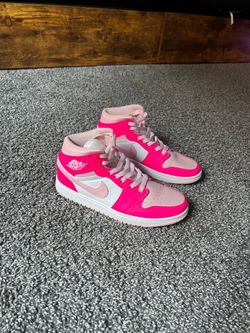 Size 7 Air Jordan 1 Mid Pink Sneakers