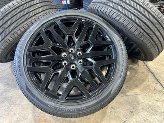 24" OEM 2026 FORD F150 LIMITED WHEELS EXPEDITION RIMS PLATINUM BLACKOUT GOODYEAR 285/40/24 95%