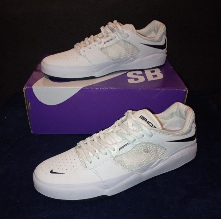 NWB Nike SB Ishod Premium White & Black Skate Sneakers mens Size 14