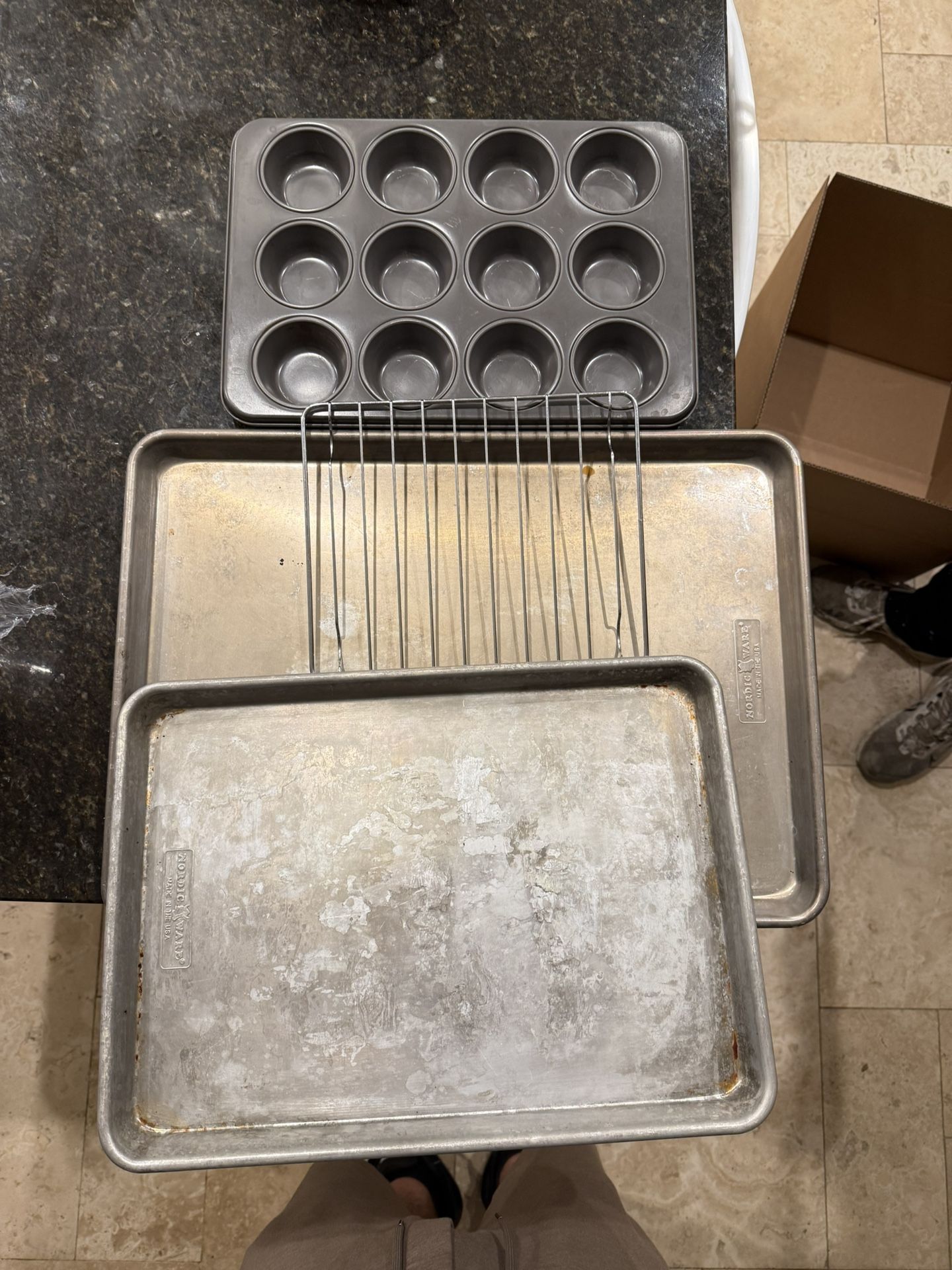 Baking sheets and muffin tray $10 for all