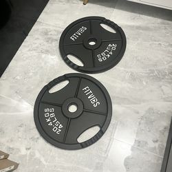 Cash only no Zelle Brand new in box pair of 45lb Olympic weights plates total 90lb more same style if needed added price  check my page