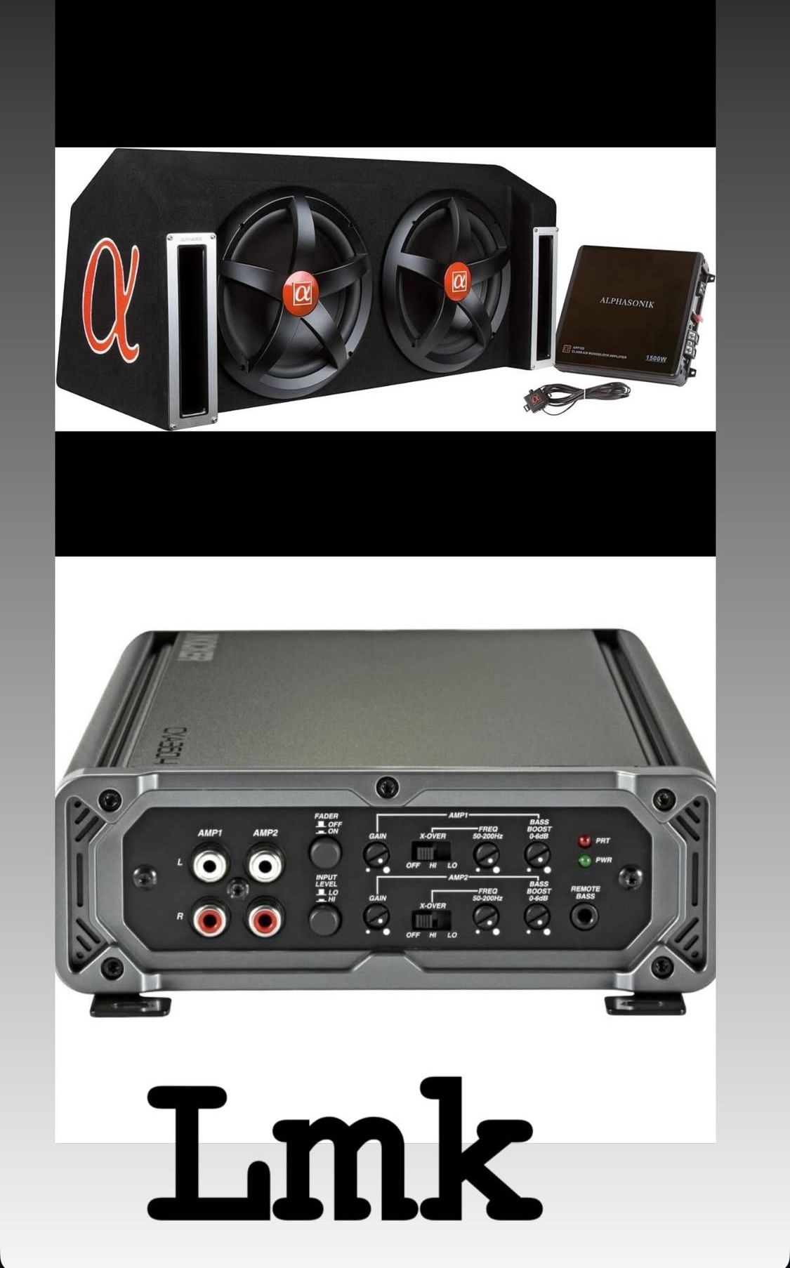 The box and the amp And Kicker Amp