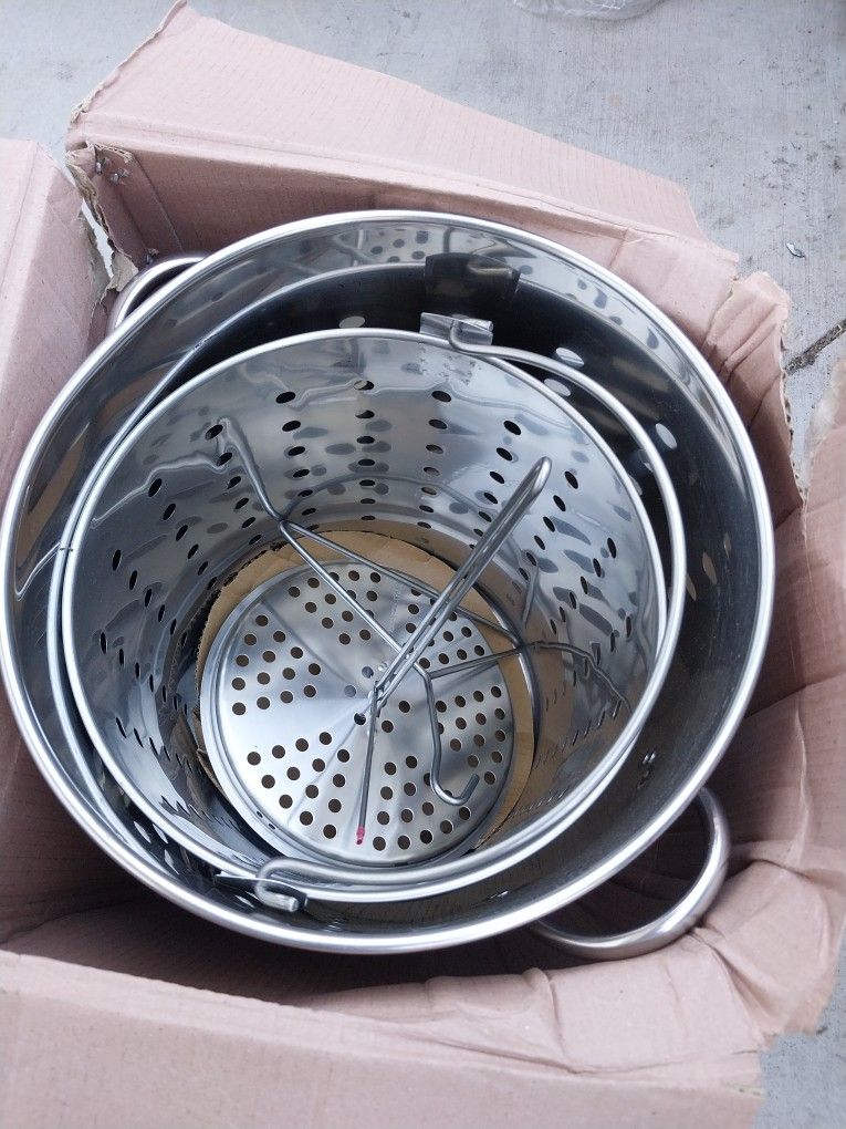 Turkey fryer 32qt all stainless steel
multi cooker w/10 qt fish fryer New