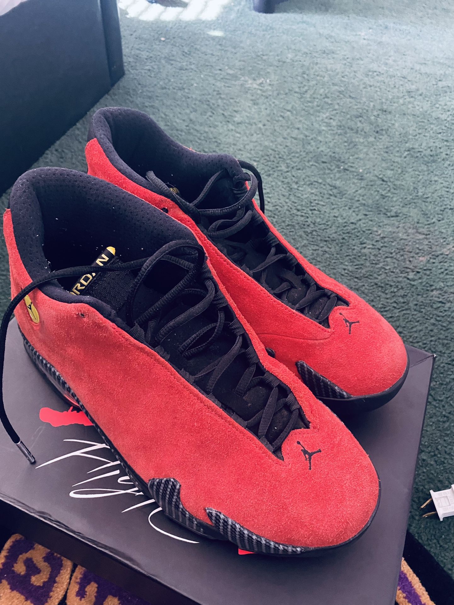 Jordan 14 “reverse Ferrari” (custom) Size 10.5 for Sale in Union City, CA -  OfferUp